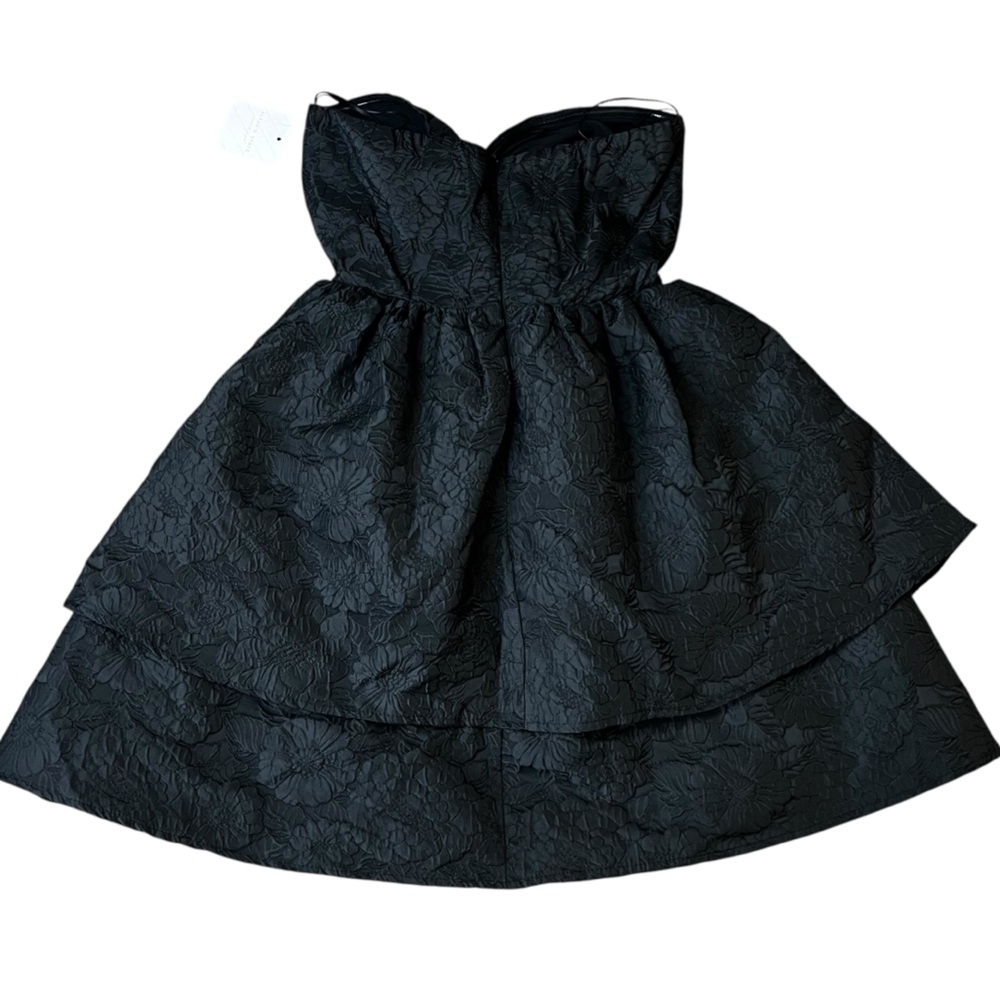 NWT Women's Altar'd State Black Floral Strapless Dress Extra Small - Picture 2 of 8